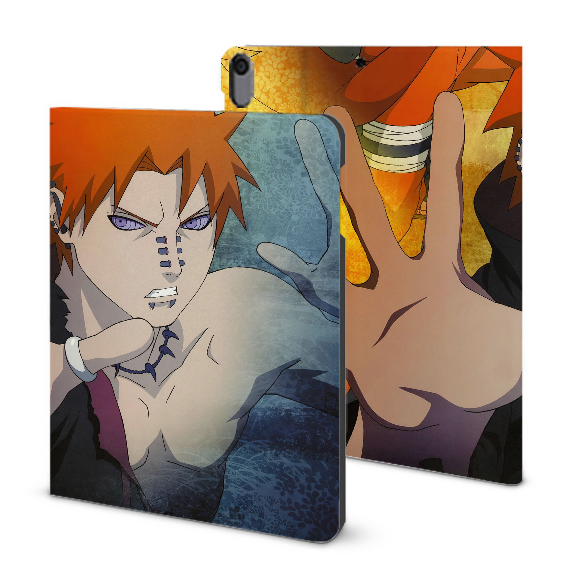 （画像用） NARUTO -ナルト- NARUTO -ナルト- 疾風伝 IPad ケース ブック型 PUレザー TPU 耐衝撃 軽量 薄型 ペン収納なし 全面保護 IPad 各モデル対応